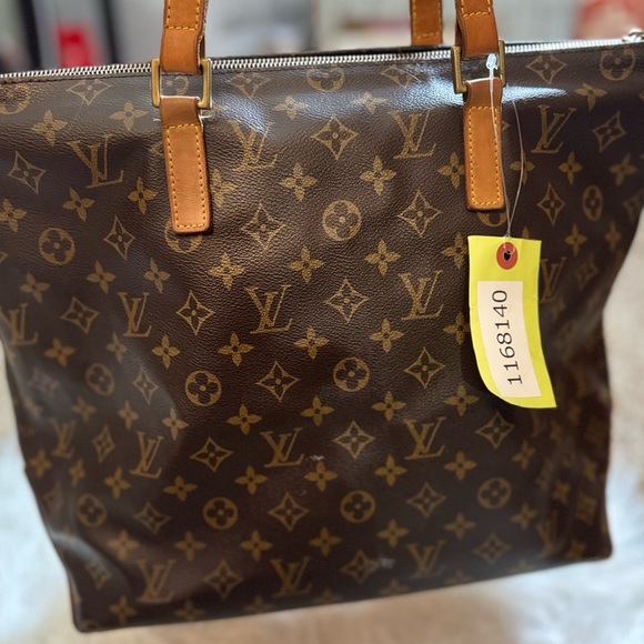 AUTHENTIC Louis Vuitton Shoulder Bag  Cabas Mezzo Brown Monogram - Picture 5 of 16